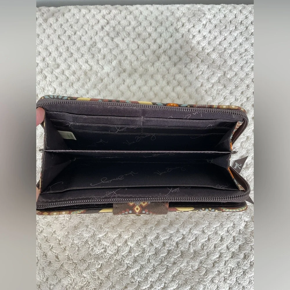 Vera Bradley Brown Floral Wallet - Picture 6 of 7